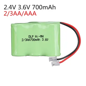 

1PCS/lot New Ni-MH 2/3AAA 2.4V 700mAh Ni-MH 2/3 3.6V AAA Rechargeable Battery Pack With Plugs For Cordless Phone Free Shipping