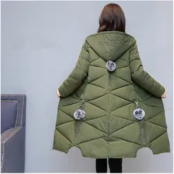 2019, зимнее пальто, женская куртка, новый стиль, модное, с капюшоном, утолщенное, теплое, средней длины, пальто, свободное, большой размер
