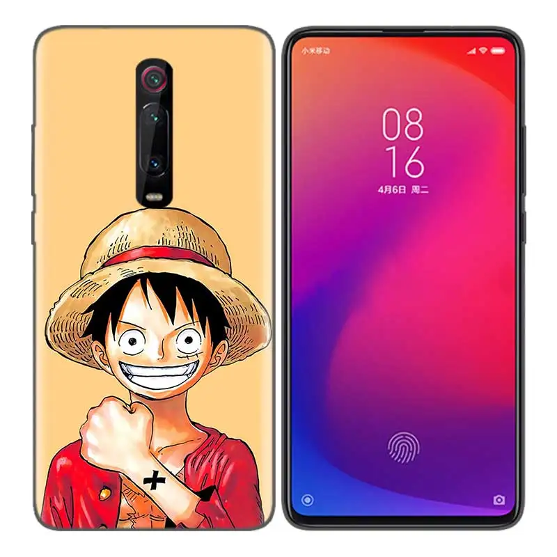 Черный мягкий силиконовый чехол-сумка для Xiaomi mi 9T CC9 Red mi 4 4X5 6 6A 7 7A Note Plus K20 Pro F1 Tampa Fall one piece Luffy