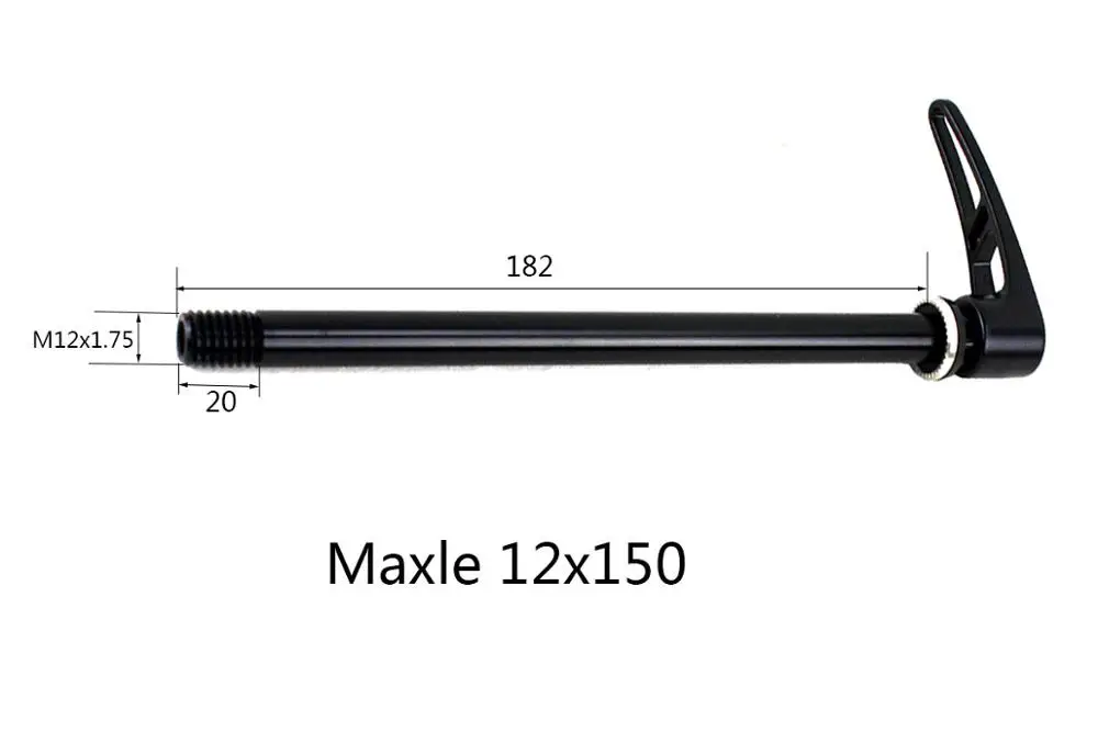 12x150 with lever Через ось Maxle rockshox 12x100 12x135 12x142 12x150 MTB велосипедные шампуры TP 1,75 мм длина сзади L167 L174 L182 передние L122 - Цвет: 12x150 with lever