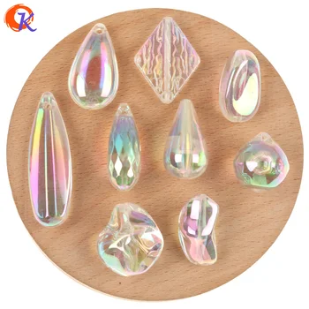 

Cordial Design 100Pcs Jewelry Accessories/Hand Made/Aurora Effect/Connectors/DIY Beads Making/Earring Findings/Acrylic Beads