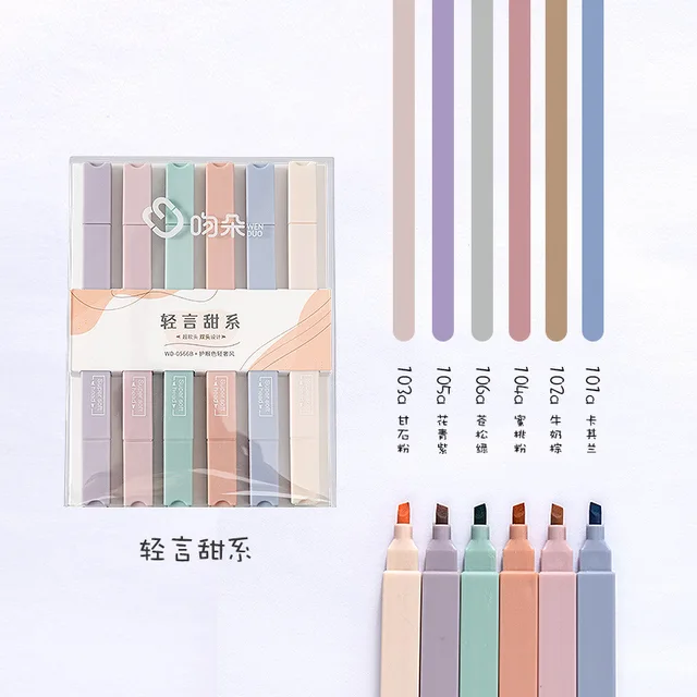 6PCS/Set%20Highlighters%20Double%20Tip%20Light%20Color%20Highlight%20Markers%20Soft%20Tip%20Highlighter%20Fluorescent%20Pen%20Student%20Stationery%20-%20Image%206