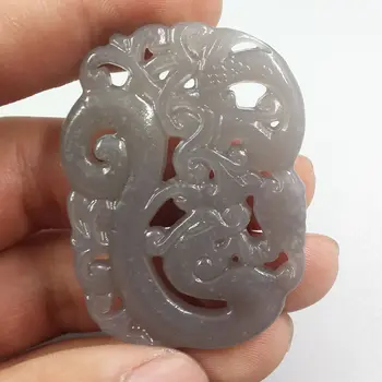 

Hand carving Jade Stones Dragon and Phoenix hollow 3D Xinjiang Nephrite mineral crystals Nephrite Natural jade Pendant Best Gift