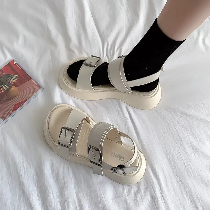 Fashion platform sandals women summer shoes buckle Slides casual sandals women's sports shoes summer sandalia mujer women sandals
