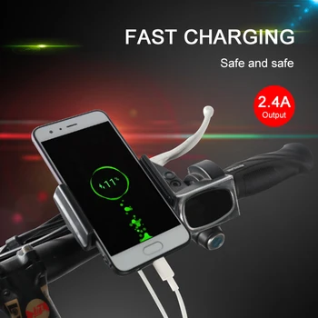 

36V-80V USB Fast charge Motorcycle Phone Holder With Data cable and net sleeve, Adjustable Phone Holder For Electric Car