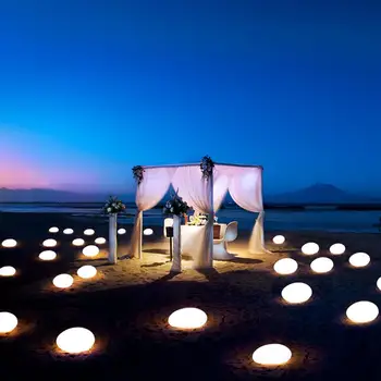 

Solar Light Lamps Cobble Stone Lamp Light LED Solar Lighting Remote Control Colorful Garden Decoration New Swimming Pool Ball