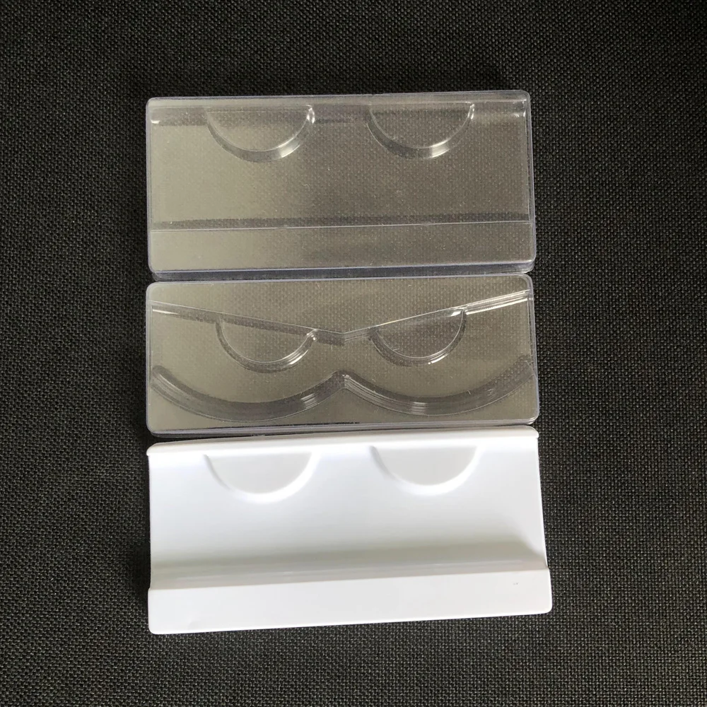 50/pcs Wholesale Eyelash Packaging Box Clear Lash Trays Plastic Mink