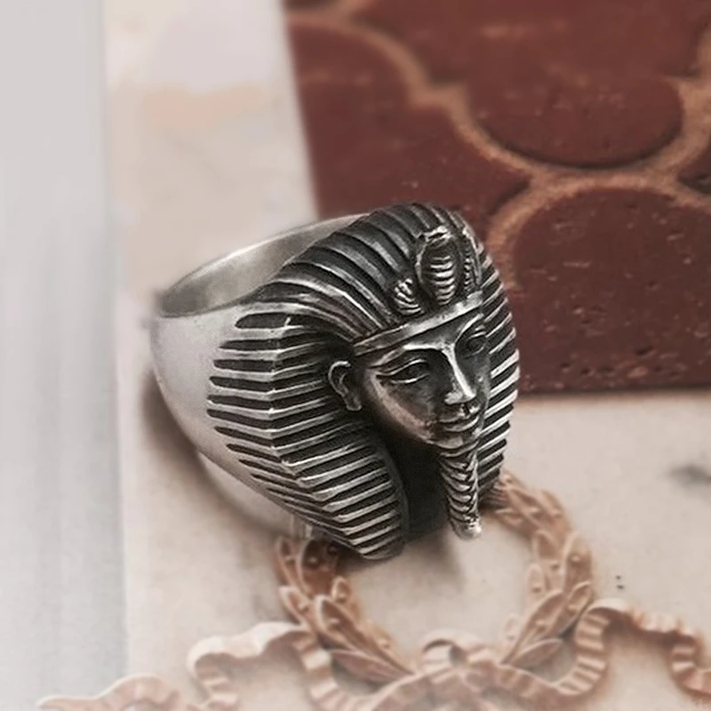 EYHIMD винтажное египетское кольцо Tutankhamun мужское старинное байкерское Фараона из