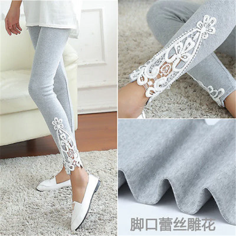 

2019 New Fashion Womens Lace Crochet Sexy Skinny Fitness Leggings Stretch Jeggings Pants Women Trousers Clothings #0912