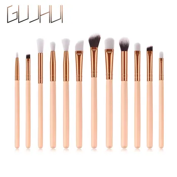 

12 pcs Professional Wooden Handle High End Makeup Brushes Set Foundation Powder Eyeshadow Eyeliner Lip Brush Tool