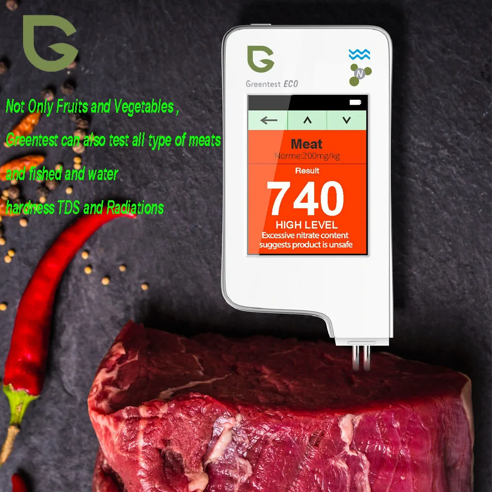 Greentest ECO-5F 3 в 1 нитратный тестер, Измеритель Твердости воды, диетические нитраты в пищевых продуктах, фруктов/овощей/мяса/рыбы