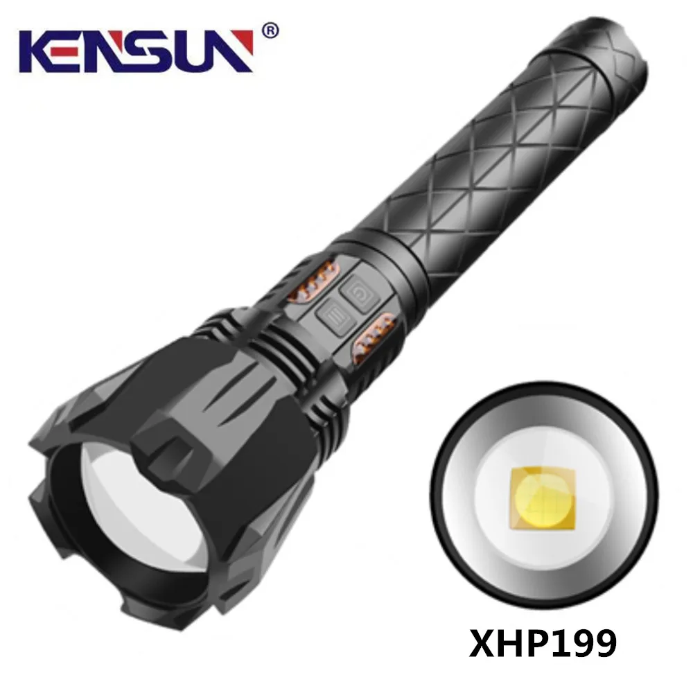 Фонафонарь XHP199 светодиодный с телескопическим увеличением и USB-портом |