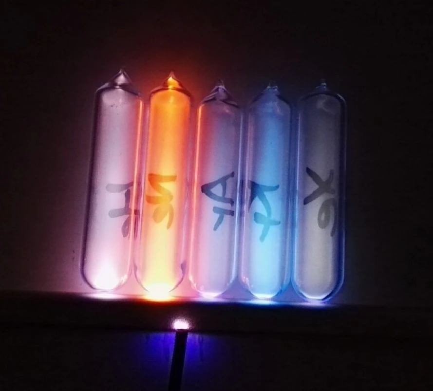Complete Set of Noble Gases Sealed in Ampoules Helium Argon Xenon Krypton|Magnetic - AliExpress