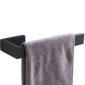 

304 stainless steel bathroom towel ring brushed black light towel hanging ring bathroom kitchen simple towel rack