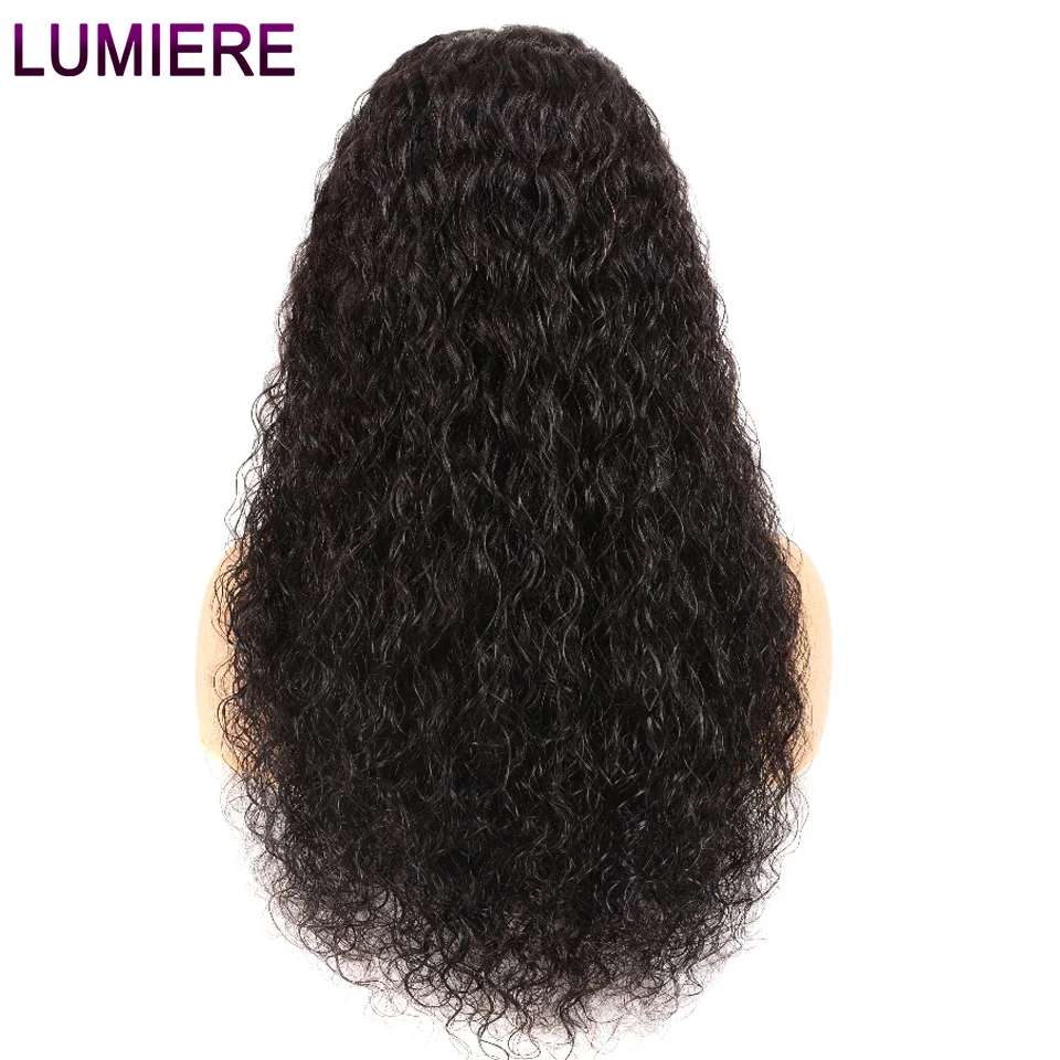 Brazilian Water Wave Wig 13X6 Lace Front Human Hair Wigs Pre Plucked Natural Hairline 150% High Radio Remy Hair Wigs Lumiere