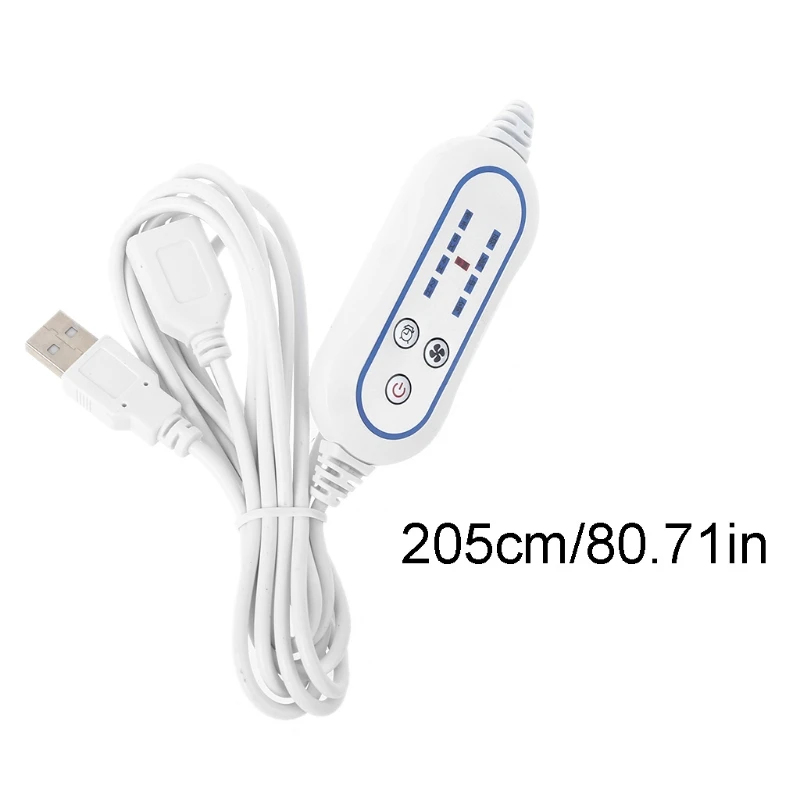 USB Remote Control Adjustable Speed with 2-8 hours Timing ON OFF Switch for Fan
