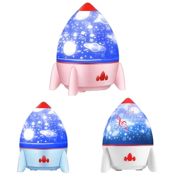 

Children's Music Night Light Projector, 360 degree Rotating LED, USB Rechargeable Sleep Light, Holiday Gift