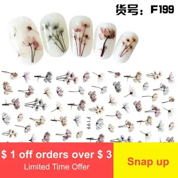 

Ultra-thin adhesive multi-peach peach blossom flower green nail art nail sticker