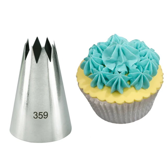 Nyílt Csillag Hegy Krém Cupcake Tészta Fúvókák Torta Díszítő Jegesedés Csövek Tippei Sütőeszközök - Image 5