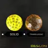 Bescon Translucent Polyhedral Dice 100 Sides Dice, Transparent D100 die, 100 Sided Cube, D100 Game Dice,100-Sided Cube of Amber 4