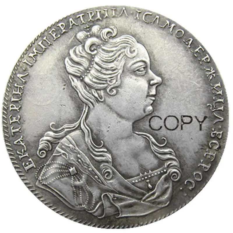 1726 1 Rouble русские посеребренные копировальные монеты | Дом и сад