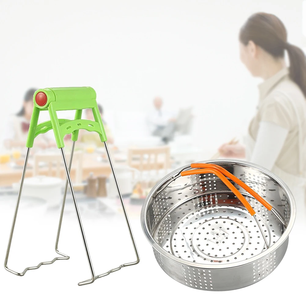 

14PCS Non Stick Steamer Basket Home Mold Pressure Cooker Accessories Set Eggs Rack Air Fryer Kitchen Stainless Steel Oven Mitts