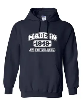 

69th Birthday Hoodie Made in 1949 Sweatshirt Mens Funny Hoodie S Navy Men Women Hoodie Sweatshirt