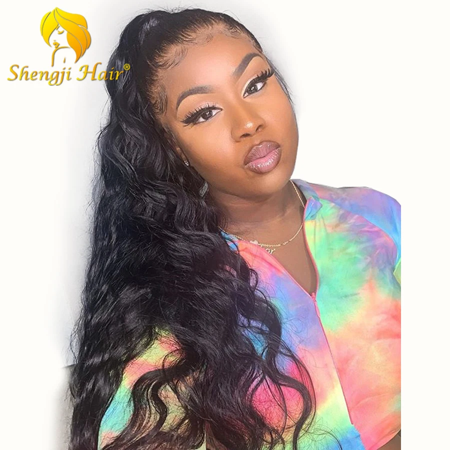 

Natural Wave 360 Lace Frontal Wig Pre Plucked With Baby Hair 4.5" Brazilian Remy Human Hair Wigs For Black Women Shengji Hair