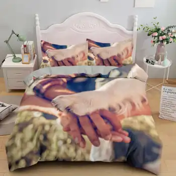 

3D Digital-printing Bedding Linens Set Pet Quilt Cover Bedclothes Pillowcase Children Bed Twin Duvet