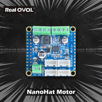 

RealQvol FirendlyELEC NanoHat Motor module with I2C can drive 5V PWM steering motors/12V DC motor/12V four-wire step motors