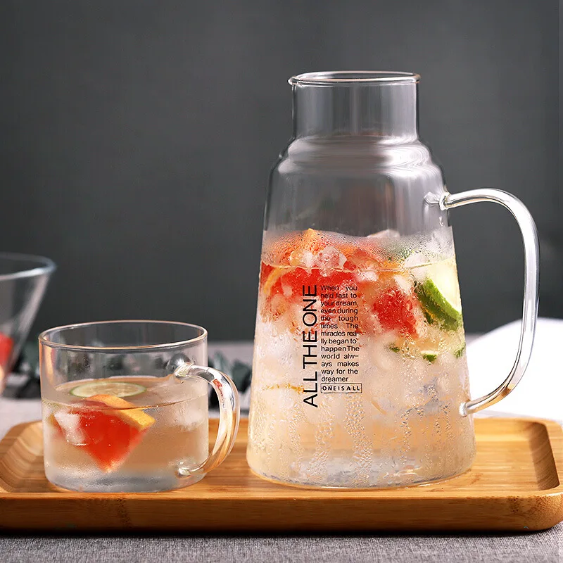 

Glass Cold Water Pot Heat Resistant High Temperature Kettle Household Creative Pitcher Set Large Volume Teapot Bottle