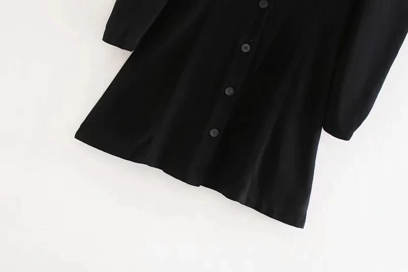 Увядший английский стиль элегантный винтажный буф рукав платье для женщин vestidos de fiesta de noche vestidos Мини вечернее платье блейзеры