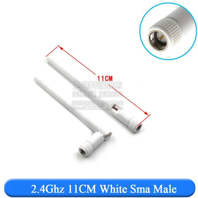 2 uds 4 ГГц 3dbi antena WIFI 4G RP SMA macho универсальные antenas amplificador маршрутизатор WLAN Antenne de 2400 2500