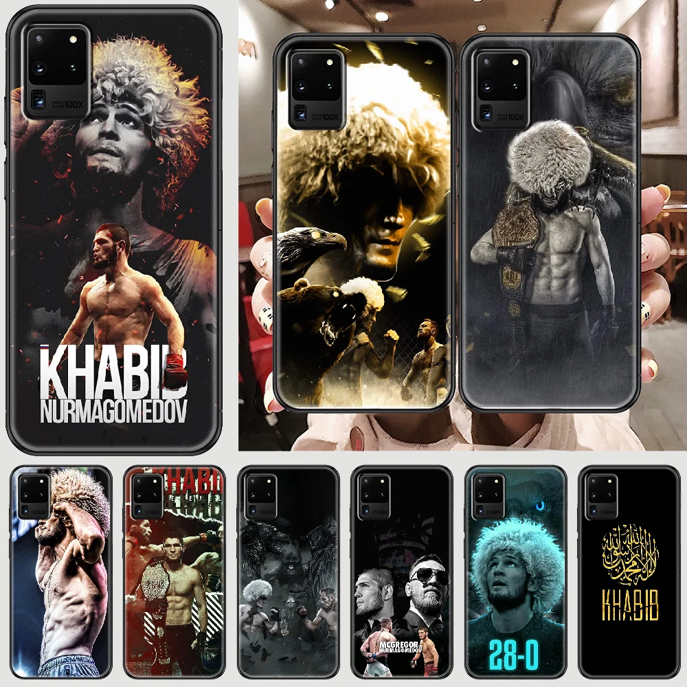 Чехол Khabib Nurmagomedov для Samsung Galaxy Note 4 8 9 10 20 S8 S9 S10 S10E S20 Plus UITRA Ультрачерный силиконовый |