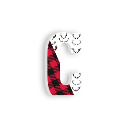 C FUNLIFE DIY мультфильм 3D дети Рождество стиль стикер на стену 26 букв, детская комната Наклейка для украшения дома - Цвет: C