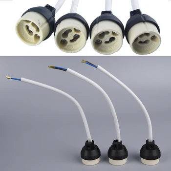 

1PCS Ceramic GU10 Base Socket Adapter Wire Connector Porcelain Halogen GU10 Lamp Holder LampHolder for LED Spot Light Bulb