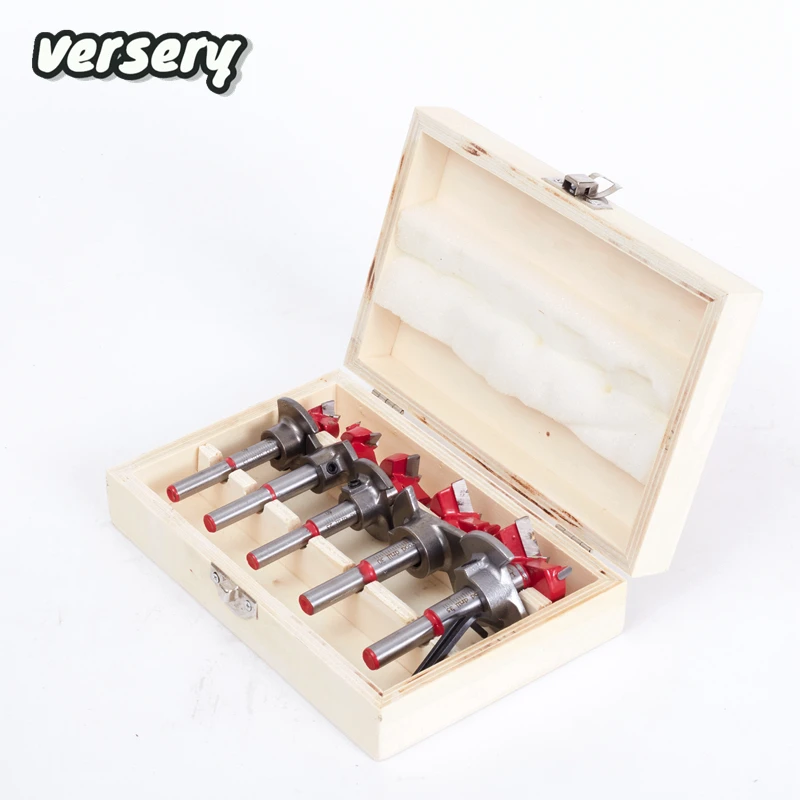 Free Shipping  5PCS Adjustable Positioning Woodworking tools drill bits Hole Saw Set Hard Alloy Forstner Drill DIY Hinge Reamer