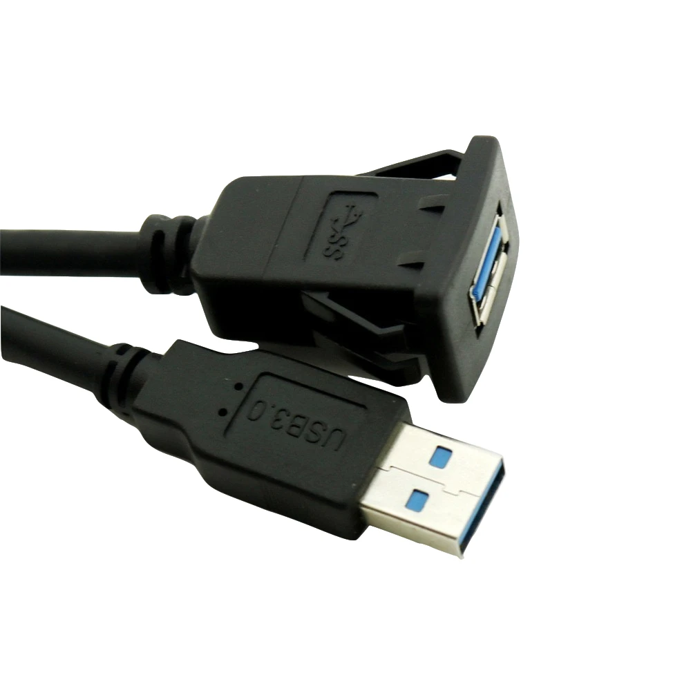 5x Автомобильная приборная панель с заподлицо USB 3,0 A Разъем папа-мама удлинитель панель кабель 1 м/2 м