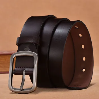 

fashion leather belt men male genuine leather strap luxury pin buckle men's belt Cummerbunds ceinture homme
