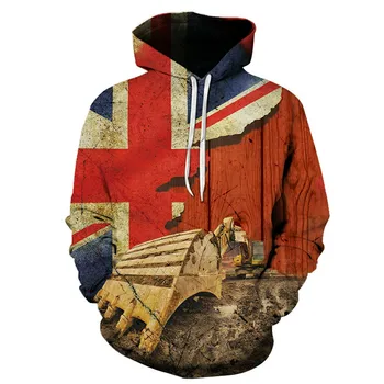 

New Fashion 3D Print Hoodies Funny Unisex Hoodies excavator Print Hotstyle Pullover Sleeve Streetwear Sweatshirt Hoodie