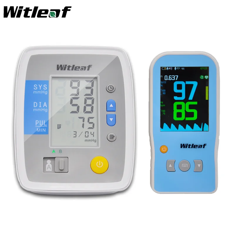 Sphygmomanometer and Oximeter Health Set Blood Pressure Monitor Handheld Pulse Oximetro SPO2 PR PI Adult Child Neonate | Красота и