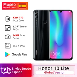 Глобальная версия Honor 10 Lite смартфон Kirin 710 Octa Core 6,21 дюйм2340X1080P 24MP фронтальная камера мобильный телефон Android OTA