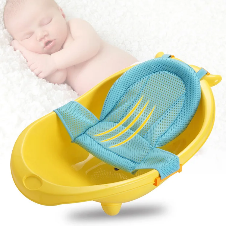 

NewBorn Safety Security Bath Seat Support Baby Shower Portable Air Cushion Bed Babies Infant Baby Bath Pad Non-Slip Bathtub Mat