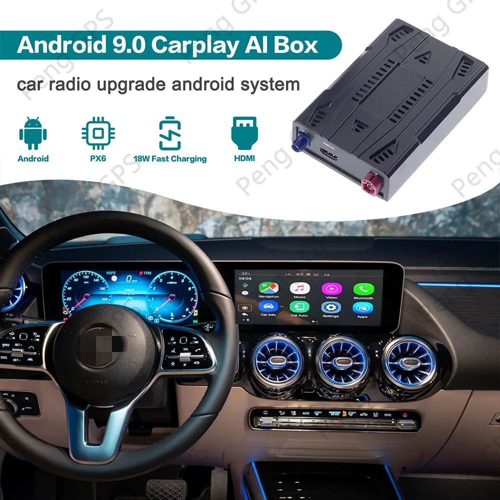 Adattatore Di Sistema Android Carplay Box Per Mercedes Benz Car Multimedia Player Wireless Mirror Link Apple Carplay Android Auto Tv
