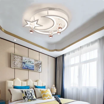 

led Ceiling light Creative star half moon living room lamp children's bedroom ceiling lamp small living room decorative lights
