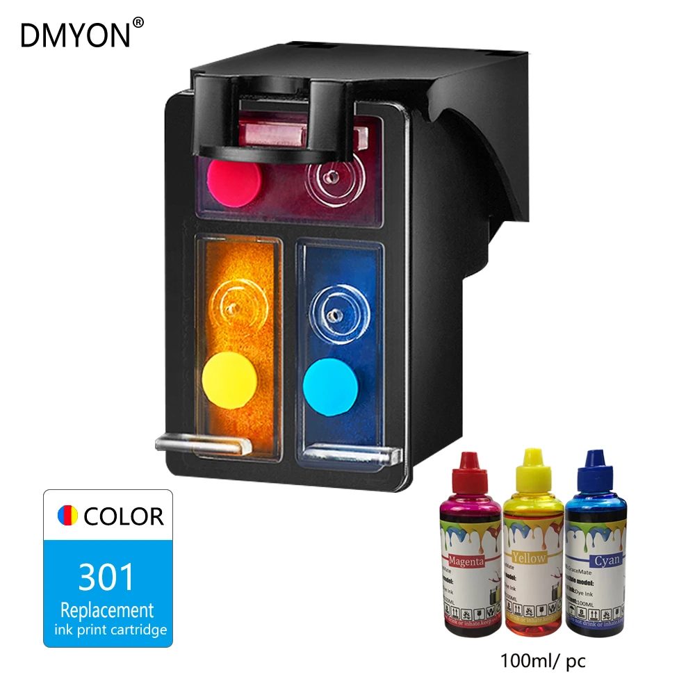 DMYON 301XL трехцветный картридж для hp 301 Deskjet 1000 1050 2000 2050 2510 3000 3054 картриджи принтера |