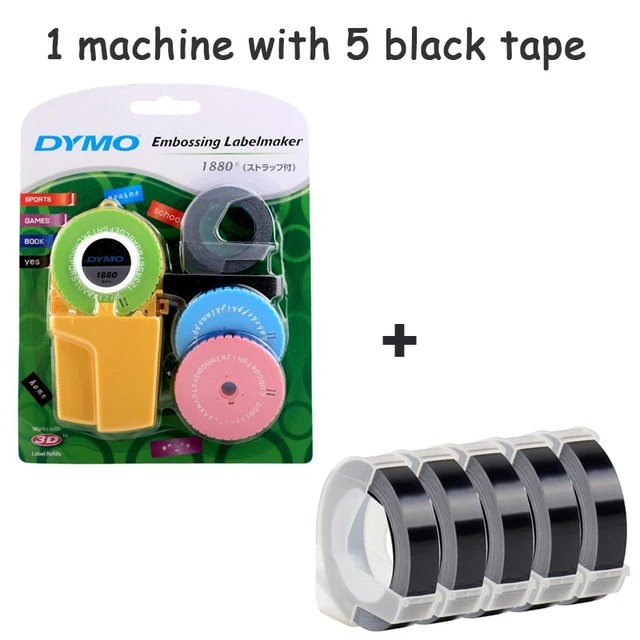Dymo 1880 Embossing Manual Label Printer with 3D Embossing tape plastic label for Dymo label maker machine Manual Typewriter machine with tapes