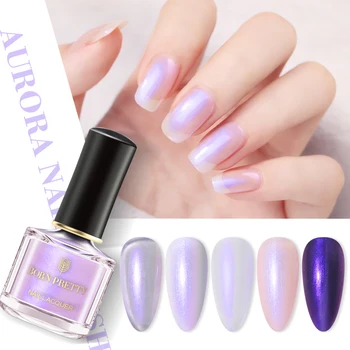 

BORN PRETTY 6ml Aurora Nail Polish Shining Glitter Shimmer Laser Nail Varnish Color Nail Art Decorations Base Coat