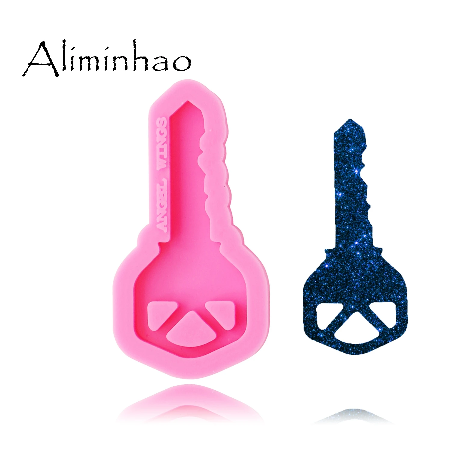 

DY0195 блестящая мини, в форме ключа, силиконовые формы DIY, эпоксидная форма, брелоки