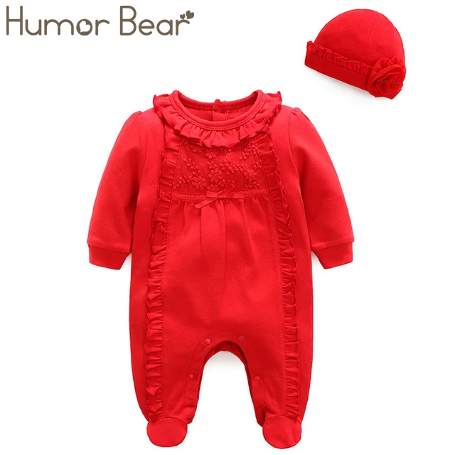 Humor Bear/одежда принцессы для маленьких девочек; костюм для девочек; кружевной комбинезон+ шапки; комплекты одежды для малышей; Детский комбинезон; подарки; Детский костюм